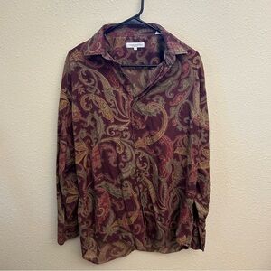 Vintage Alex Cannon button up with beautiful paisley pattern.